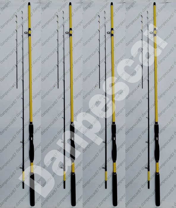 SET 4 Lansete ROBINHAN BOLENTINO PLUS 2.40m + 4 Mulinete SAIMINO X4000