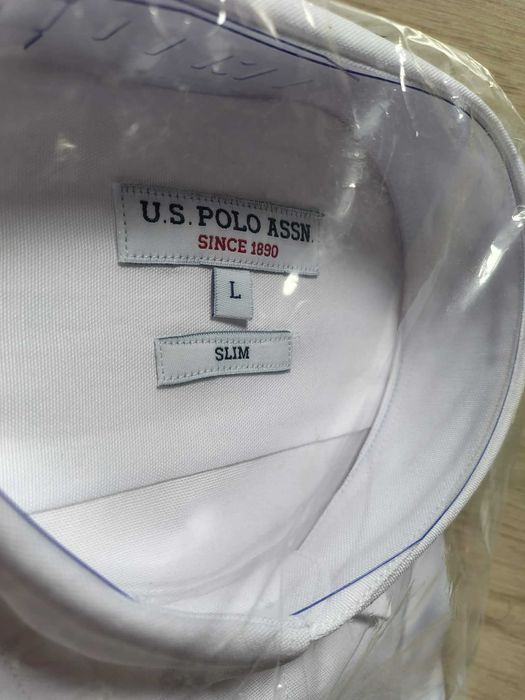 Camasa eleganta alba Polo U.S Assn, Marimi L, Slim
