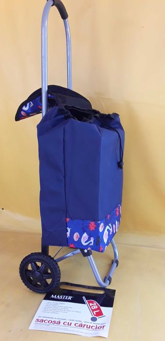 Cărucior pentru cumparaturi cu sacoșa detasabila volum 28 L Nou 70 Lei