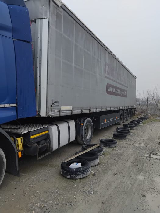 Cap tractor Renaul Premium 450 DXI + semiremorcă Schwarzmuller+ set de cauciucuri si piese de schimb
