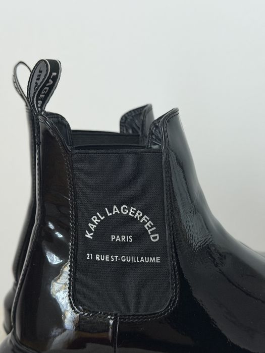 Ghete Damă Karl Lagerfeld marimea 38 piele negre lucioase