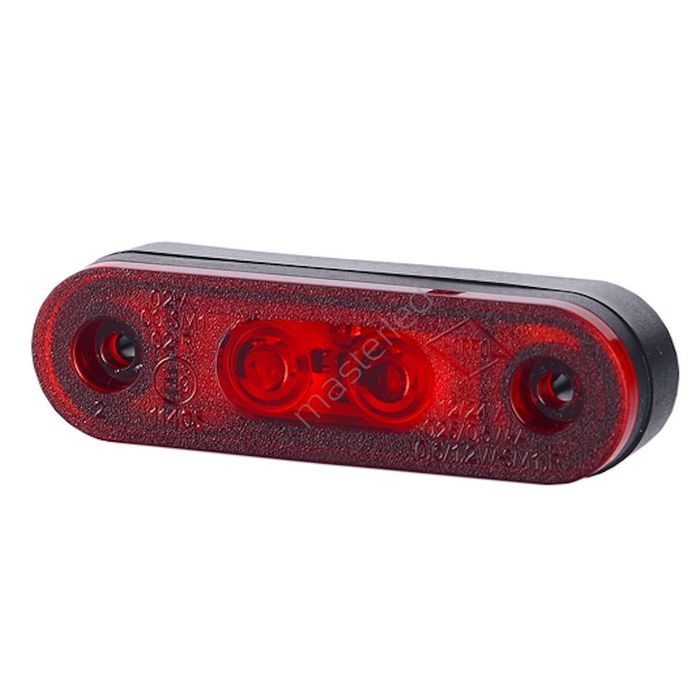 Lampa gabarit auto BestAutoVest 12/24V ovala Rosie cu led, 80x23mm, 1 buc