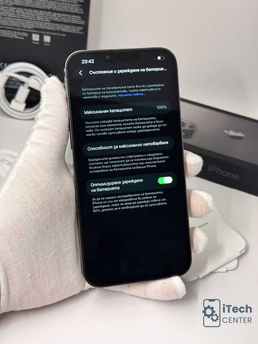 iPhone 13 Pro MAX, 256GB, Black, 100% батерия, КАТО НОВ, ГАРАНЦИЯ!