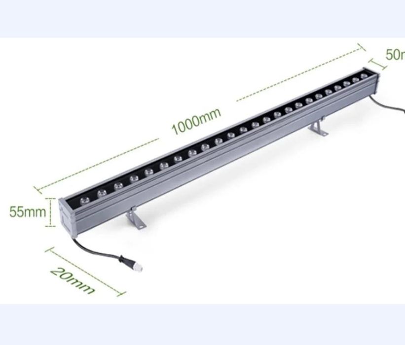 Светильники фасадные линейные, двухсторонние.