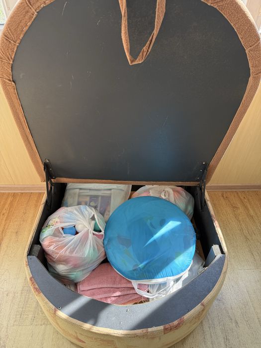 Пуфик приставка с ящиком