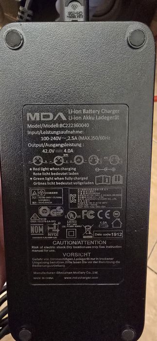 Incarcator bicicleta trotineta 42v4a