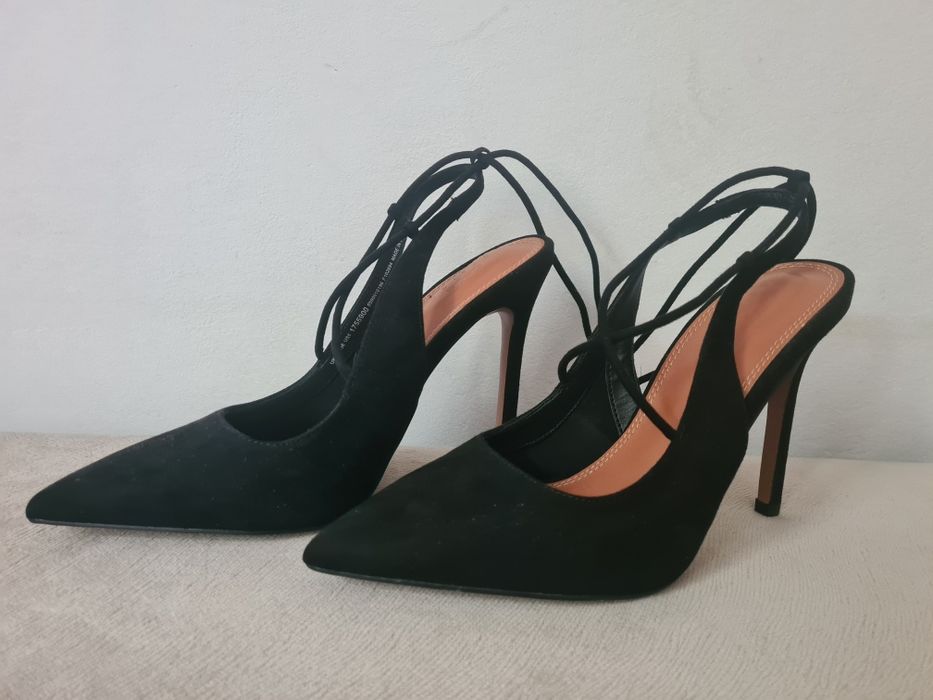 Pantofi negri stiletto slingback ASOS noi, nepurtati, marimea 36