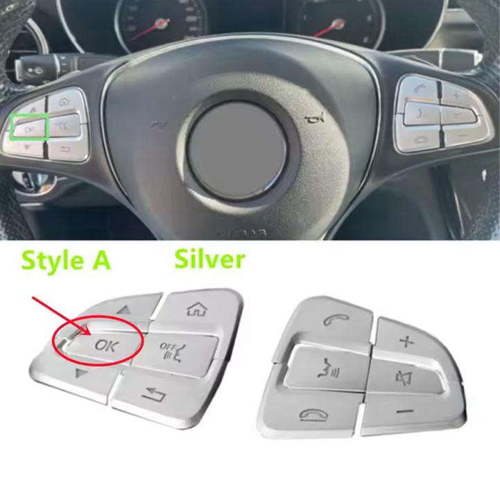 Ornament trim butoane comenzi volan Mercedes C Class GLC W205 X253