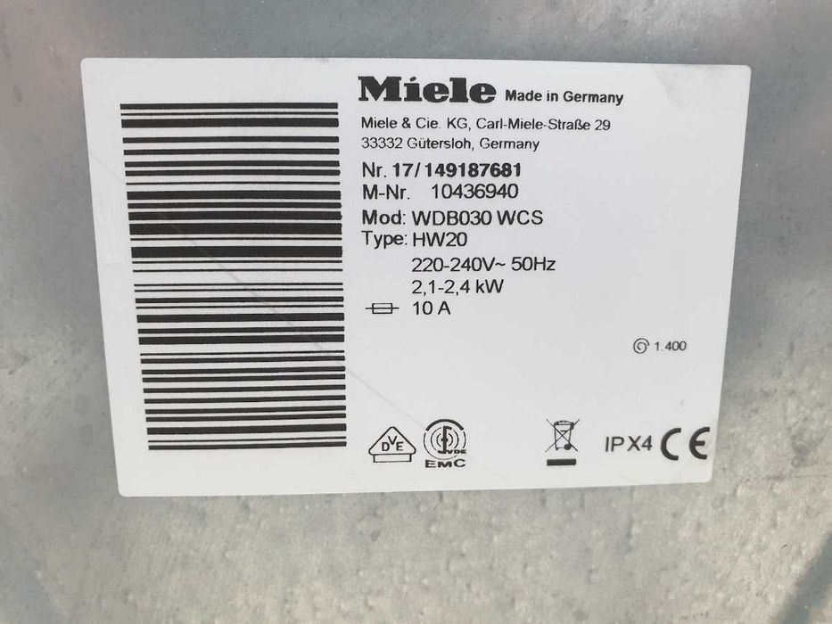 Miele W1 Classic Eco Пералня Миеле 12м Гаранция