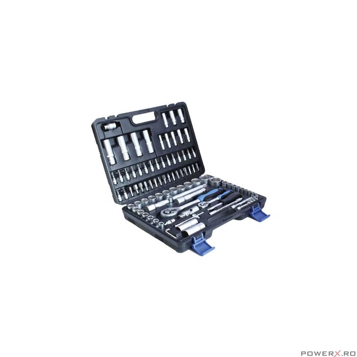 Trusa chei 94 piese, tubulare profesionale, Satra