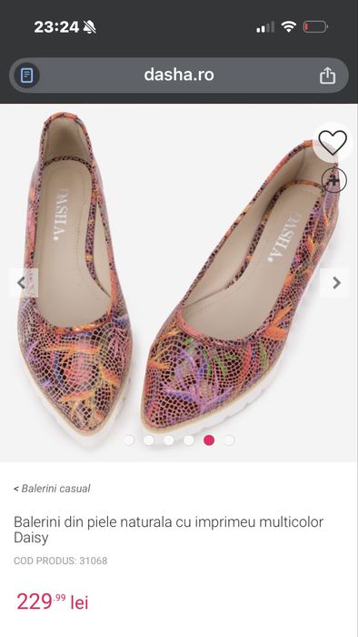 Balerini piele naturala 37