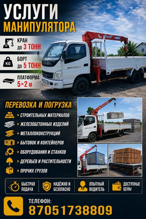 Услуги Манипулятора. Воровайка. Аренда Кран-Борта