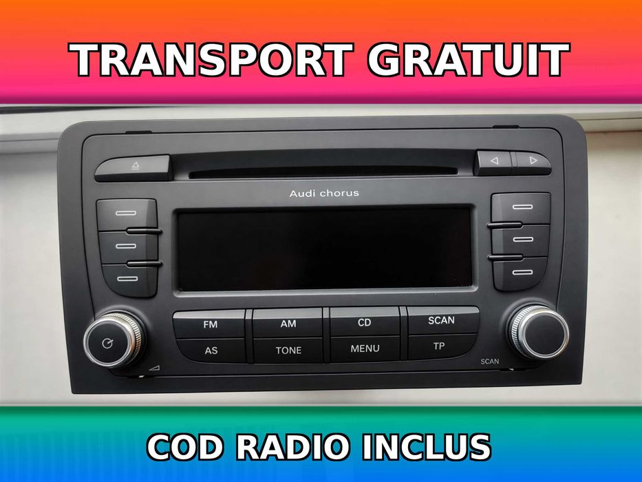 Radio CD MP3 Original Audi Chorus 2+ (8P0 035 152 E) A3 S3 TT + Cod Deblocare