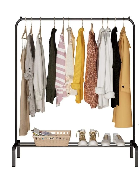 Organizator pentru umerase haine negru mat/alb premium max 20 kg