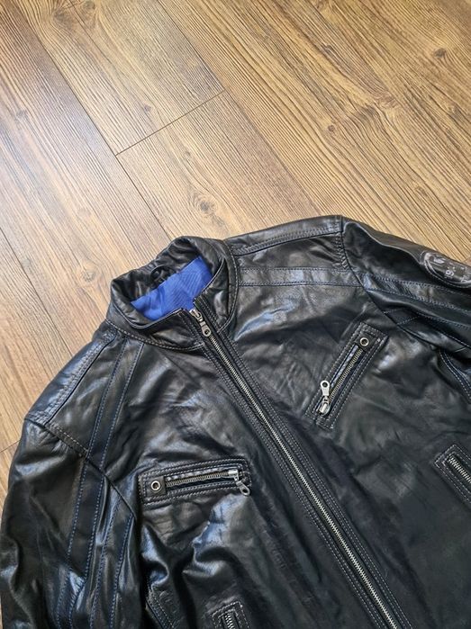 Страхотно мъжко кожено яке ROCKENBLUE,  естествена кожа,  размер  S