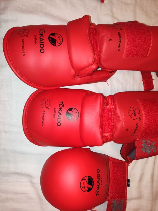 Set mănuși tibiere și botoși karate Tokaido copii marimea S