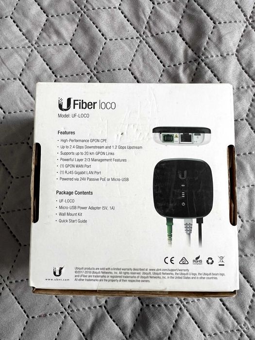 Ubiquiti UniFi Fiber Loco – като нов, пълен комплект