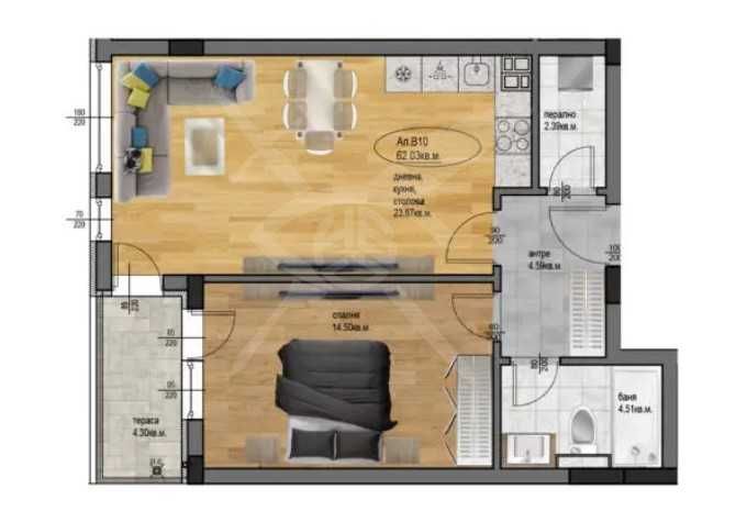 Двустаен апартамент Остромила 199-14839
