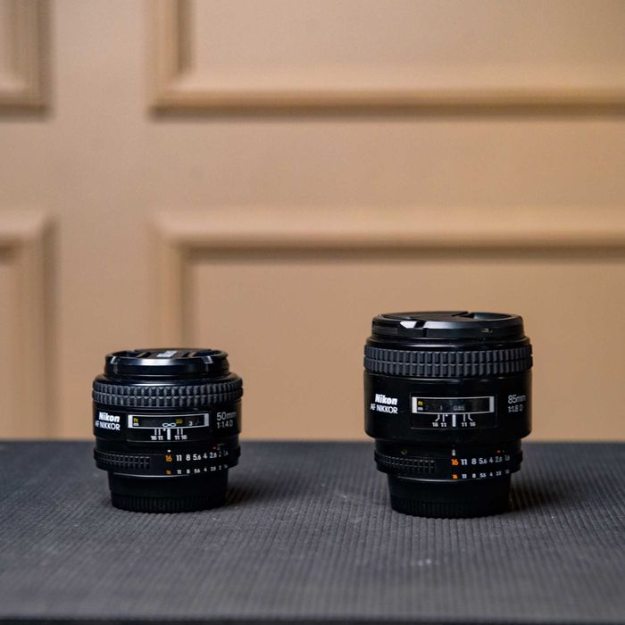 Obiective Nikon 50 1.4 D + Nikon 85 1.8 D