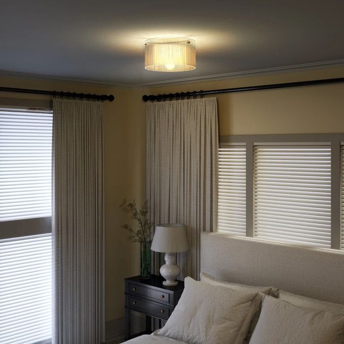 Таванна лампа с акрилен абажур, метална, Цокъл: E27