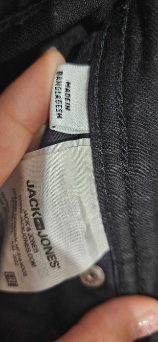 Pantaloni/jeansi negru denim, barbati, Jack and Jones masura 27/30 xs