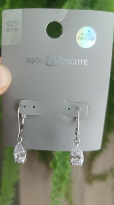 Сребърни нови немски обици BIJOU BRIGITTE проба 925 с цирконий!