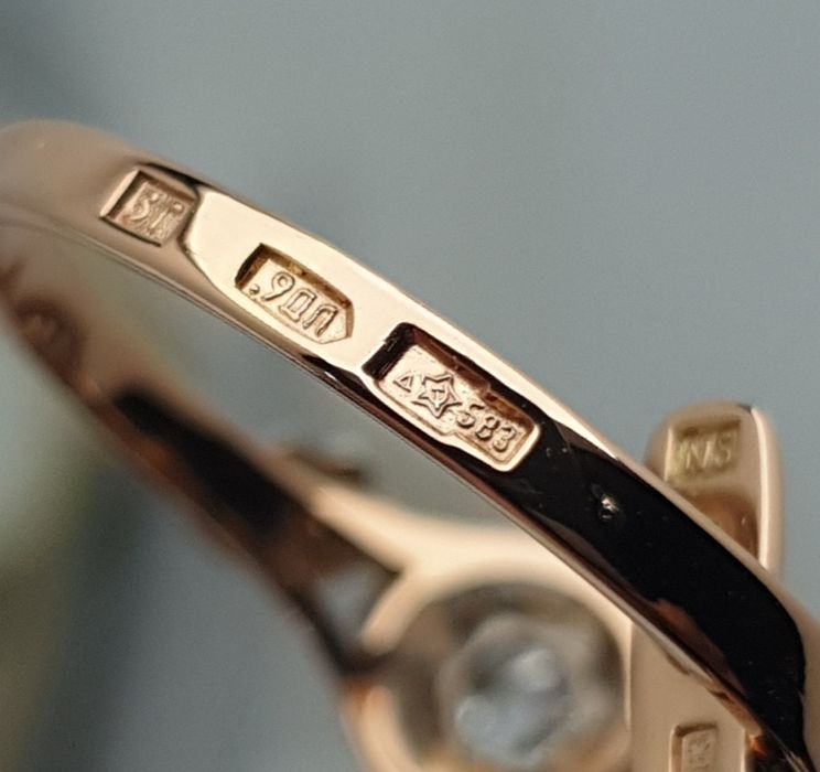 Ссср1989год Львовский ювелирные заводской комплект  583пробы 6.42грам