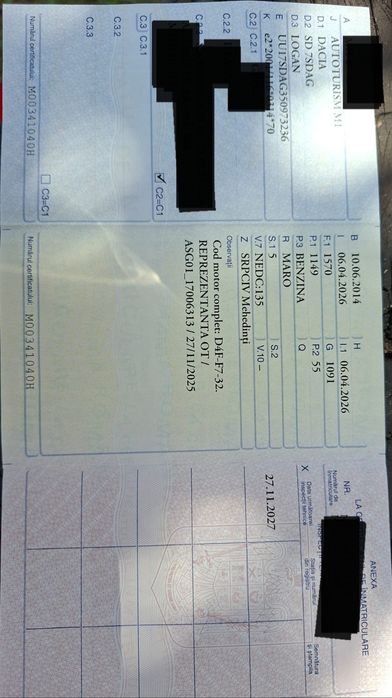 Vand DACIA LOGAN MCV anul 2014
