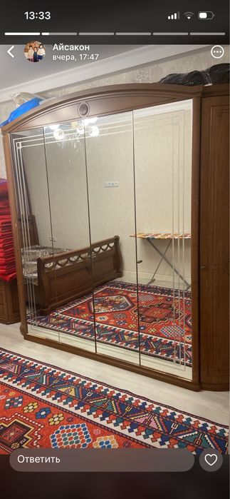 6 дверний шкаф и кровать