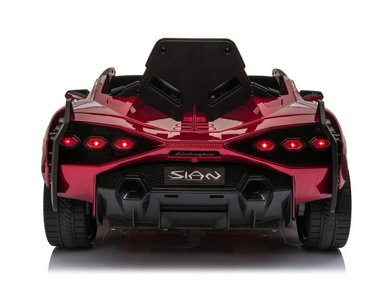 Lamborghini sian 12v – детска акумулаторна кола, червена, eva гуми, вр
