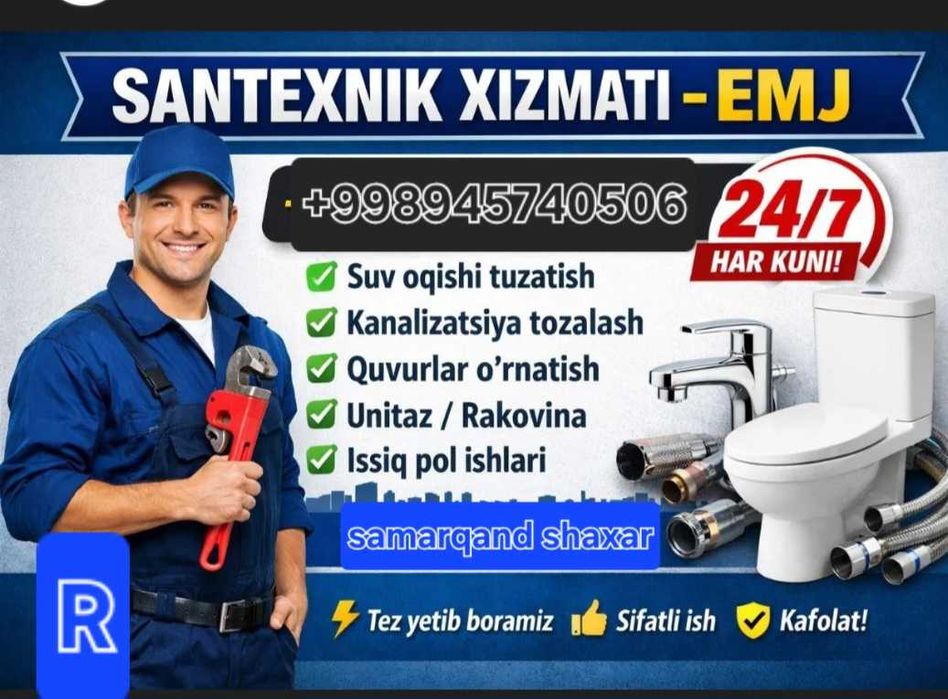 Arzon santexnik xizmati