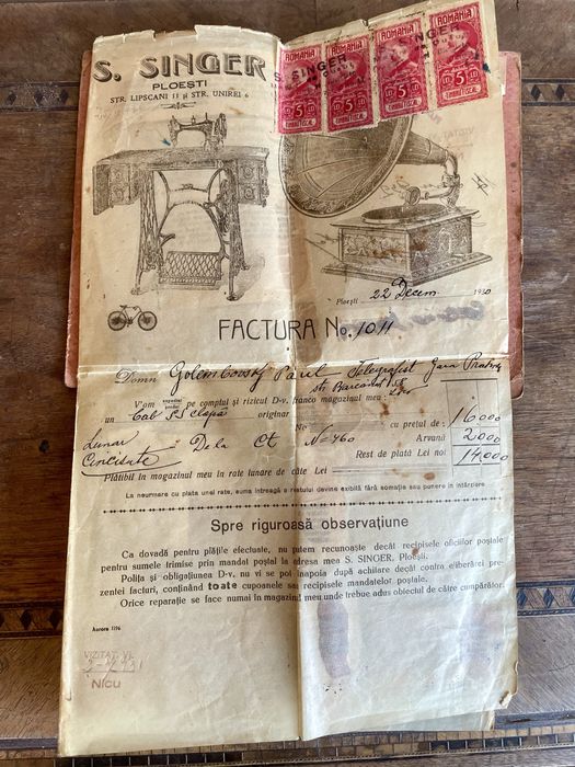 Masina de cusut Singer