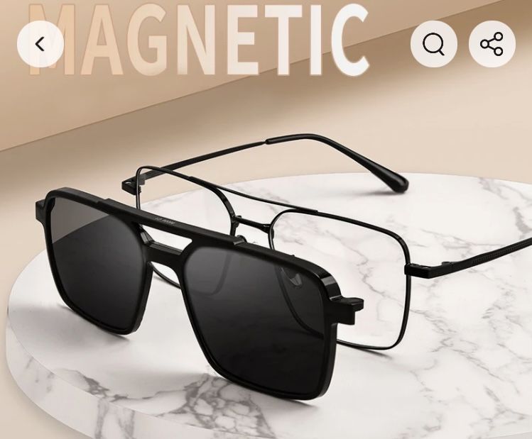 Диоптрични рамки за очила + слънчезащитен панел към тях