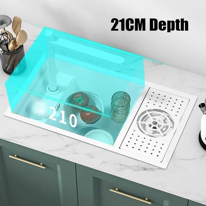 Мини мултифункционална кухненска мивка с капак