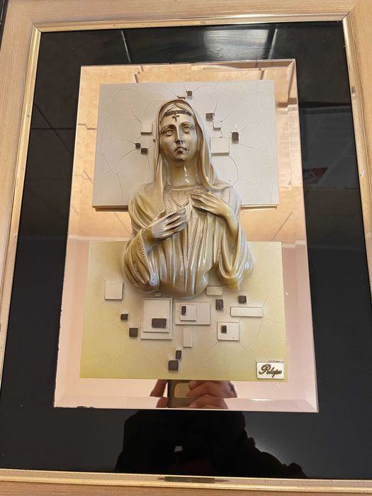 tablou religios în relief efect 3D dim 60x50cm icoană în stil modern