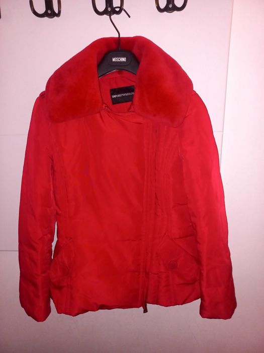 Geacă Armani, guler din blană naturală