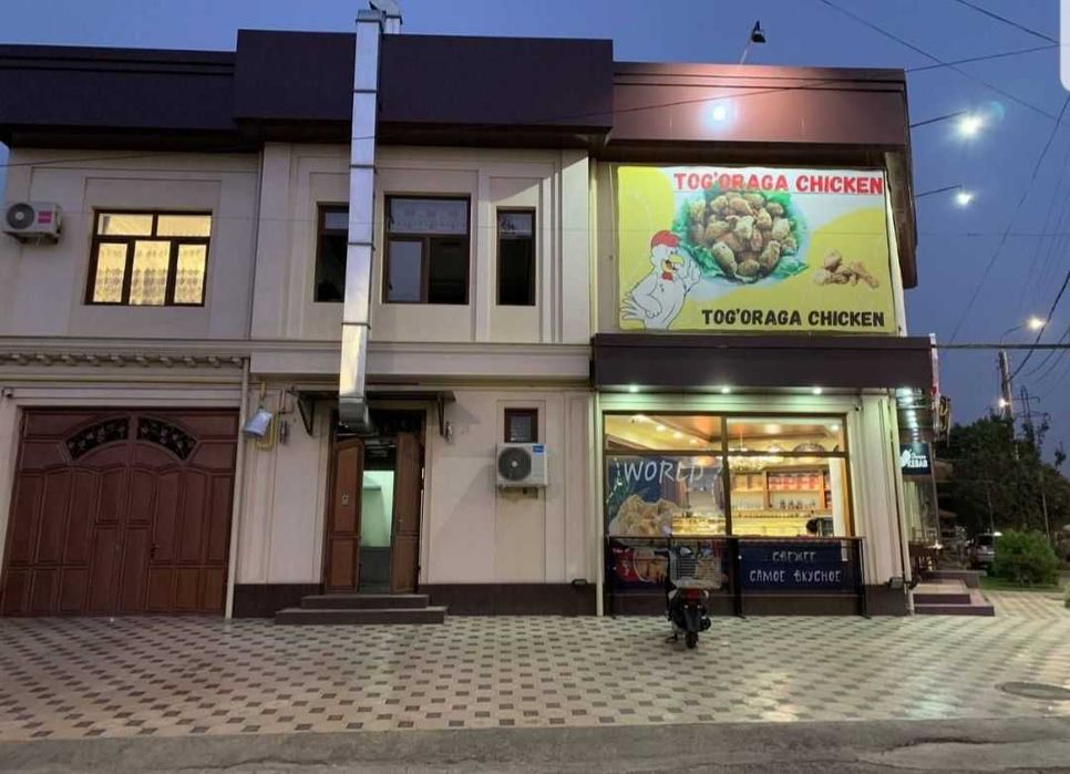 Здание кафе+жилое ул.Чаман 2-этажа 440 м² 2,45-сотки 1-линия