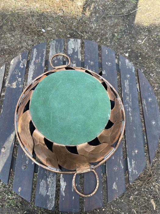 Cos de fructe din cupru