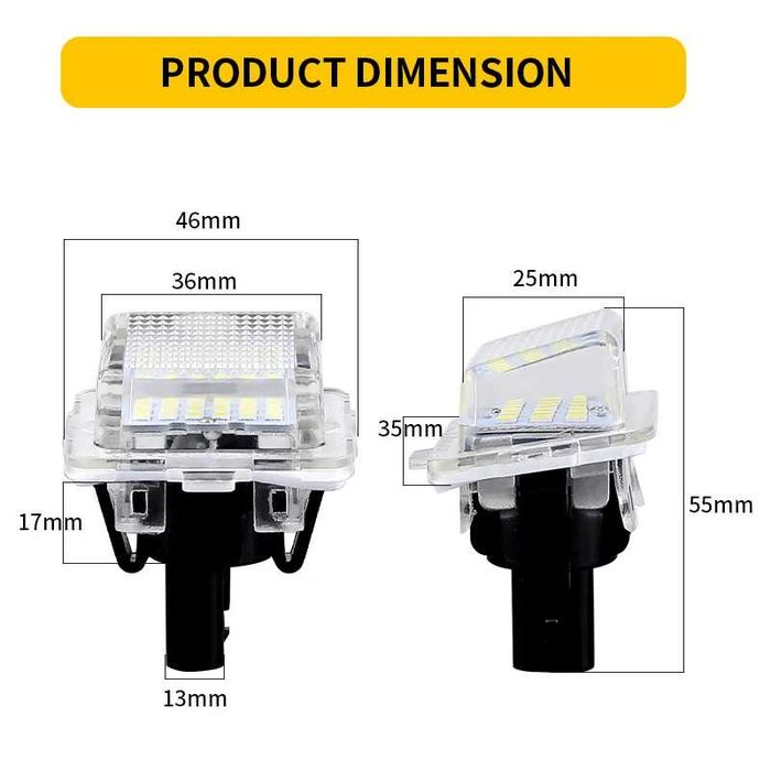 LED плафони заден регистрационен номер Mercedes W204 W212 W221 W216