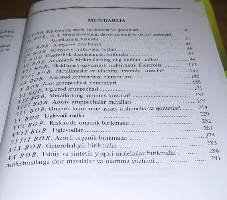 kimyo masalalar kitobi