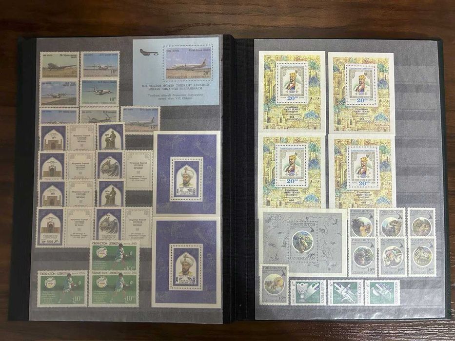 Альбом с почтовыми марками Узбекистана