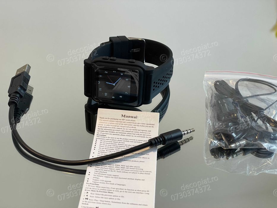 Sisteme profesionale Ceas cu fisiere TEXT + Casti nedetectabile