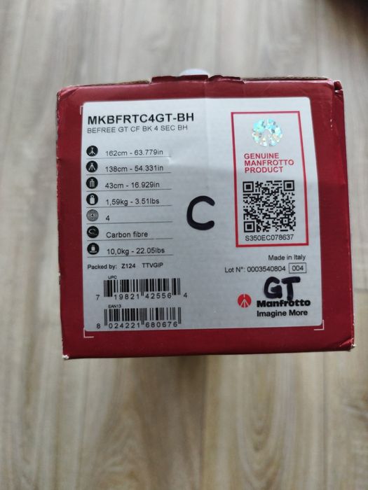 Vând trepied foto Manfrotto befree fibră carbon