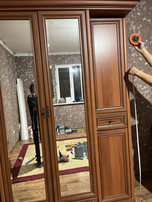 Шифонер коричневый с тумбой