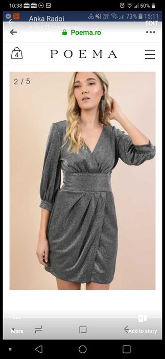 Oferta!!! Rochie ocazie Poema nr 38 NOUA!!!