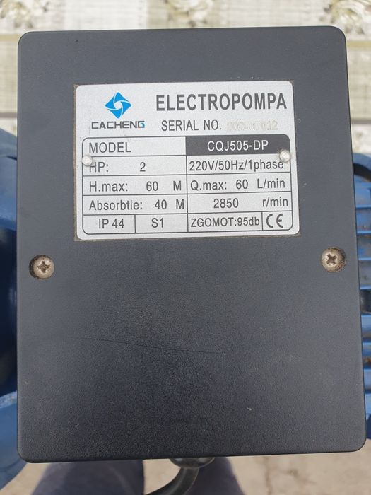 Electropompa cu adâncime 40m