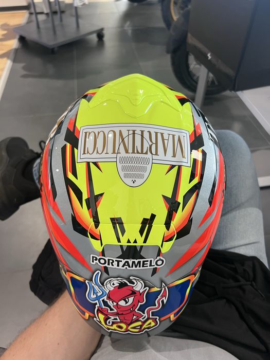 Costum combinezon piele moto 58 / Casca Scorpion R1 XL