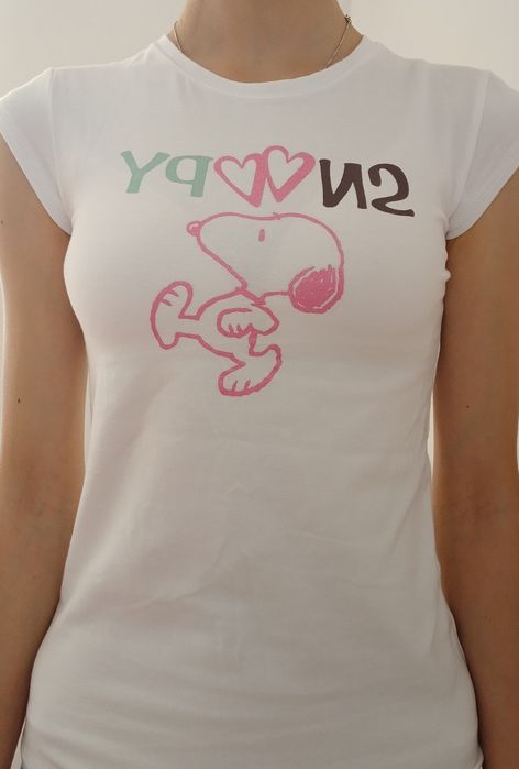 Y2k coquette Snoopy тениска