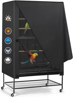 Husă pentru colivie 96 × 61 × 122 cm – negru