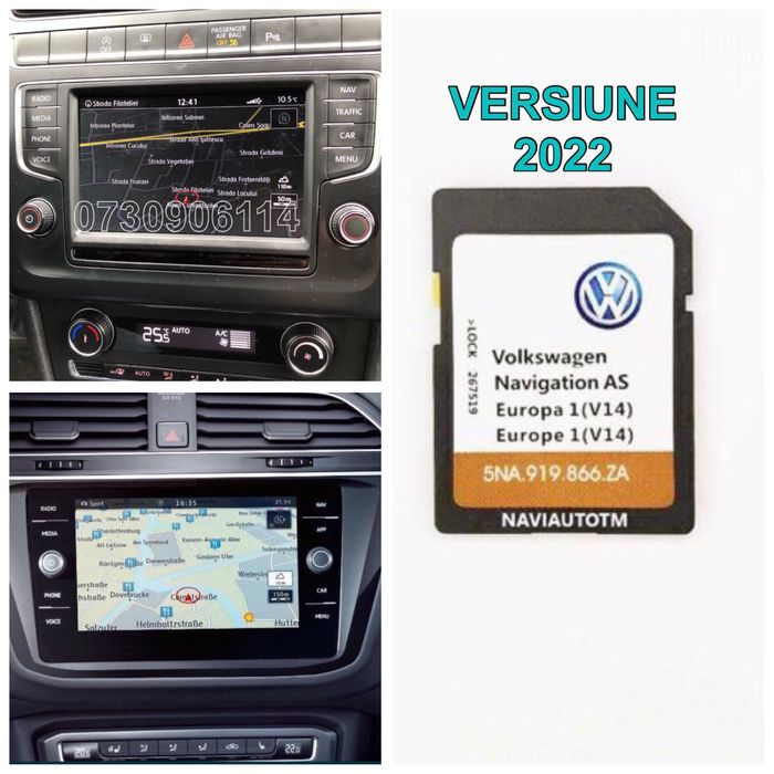 SD CARD navigatie VW MIB2 DISCOVER Golf Passat Tiguan Romania